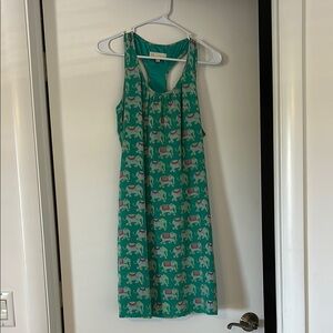 Green Halter Sundress Sleeveless Casual